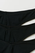 3-pack cotton thong - Noir