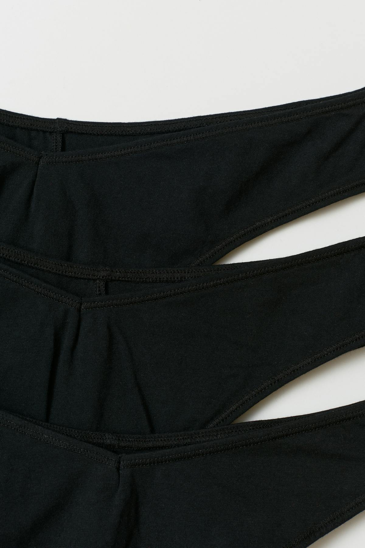 3-pack cotton thong - Noir