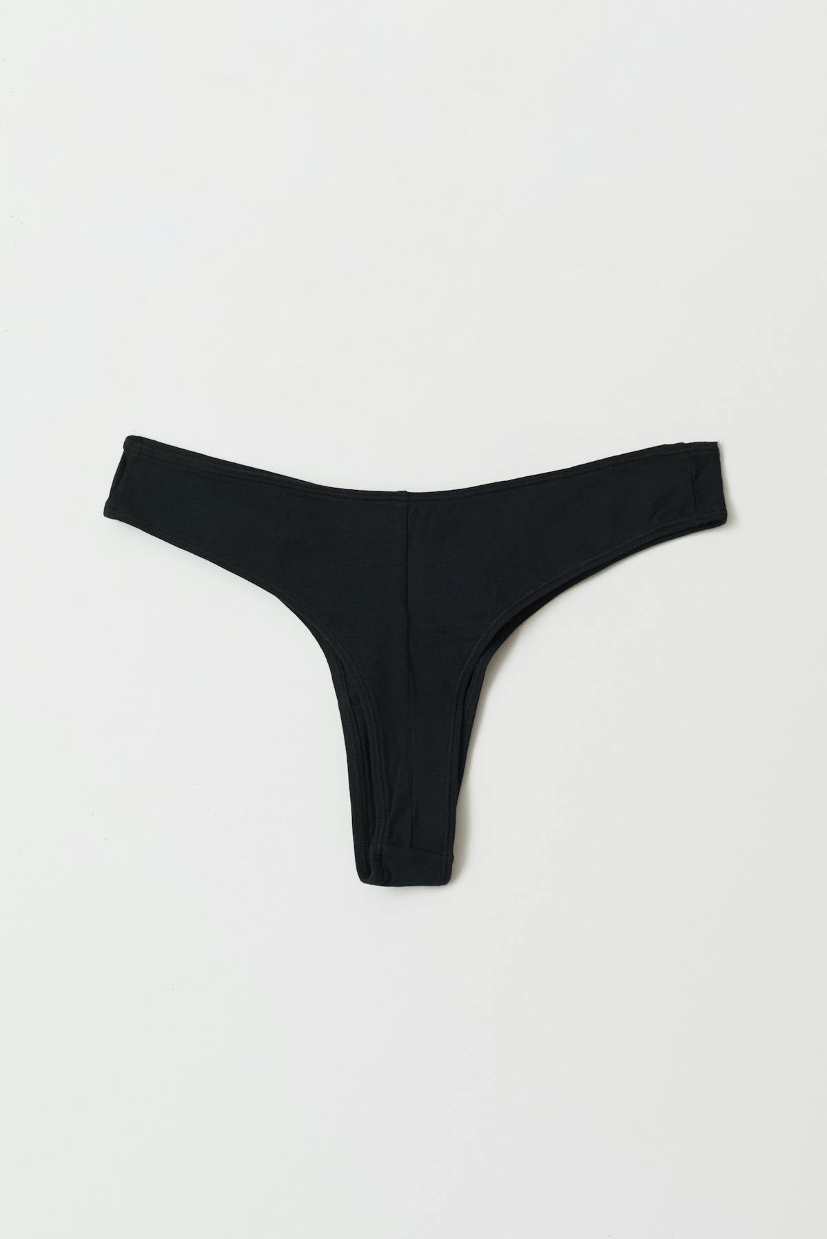 3-pack cotton thong - Noir