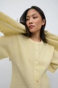 Short sleeve knitted cardigan - High risk red