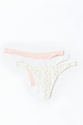 3-pack cotton thong - Neutral