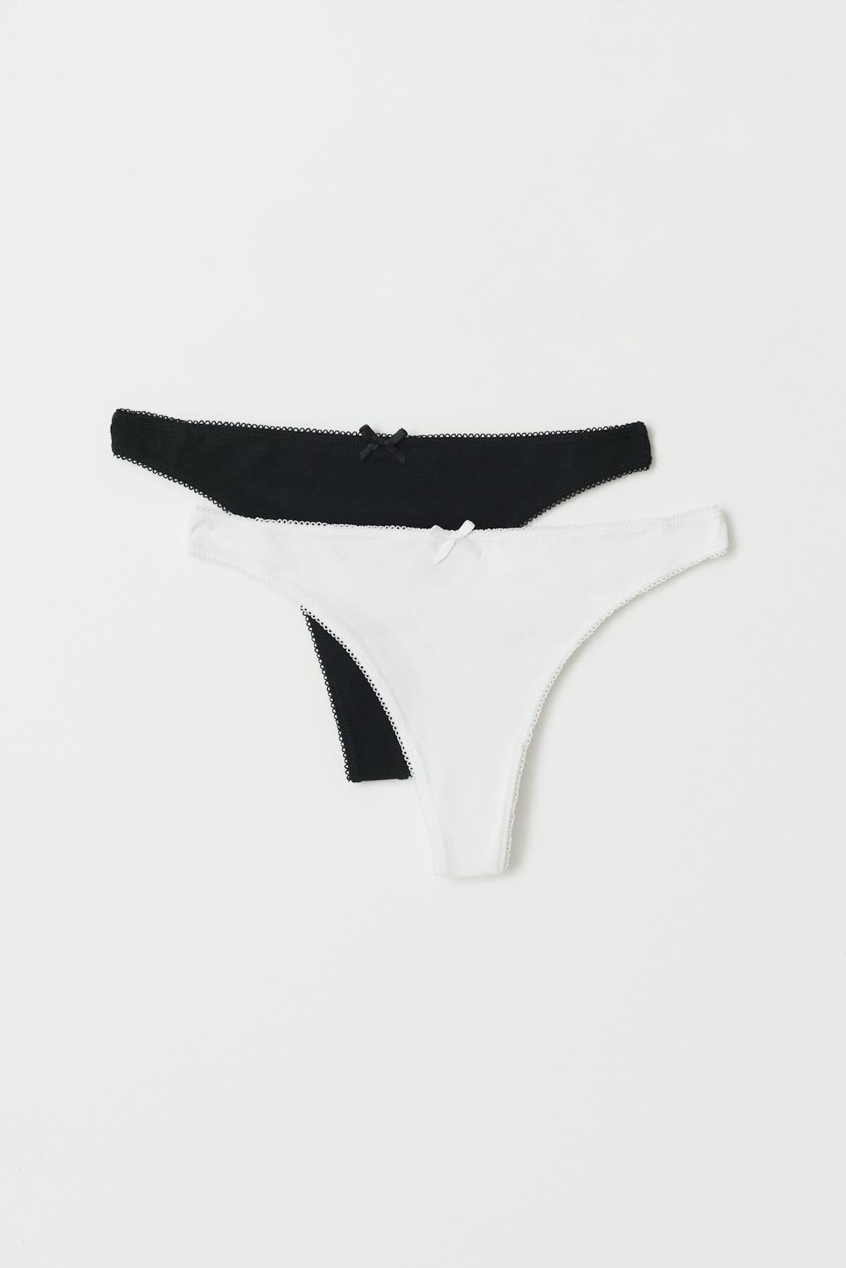2-pack thong - Pink/grey
