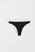 2-pack thong - Pink/grey