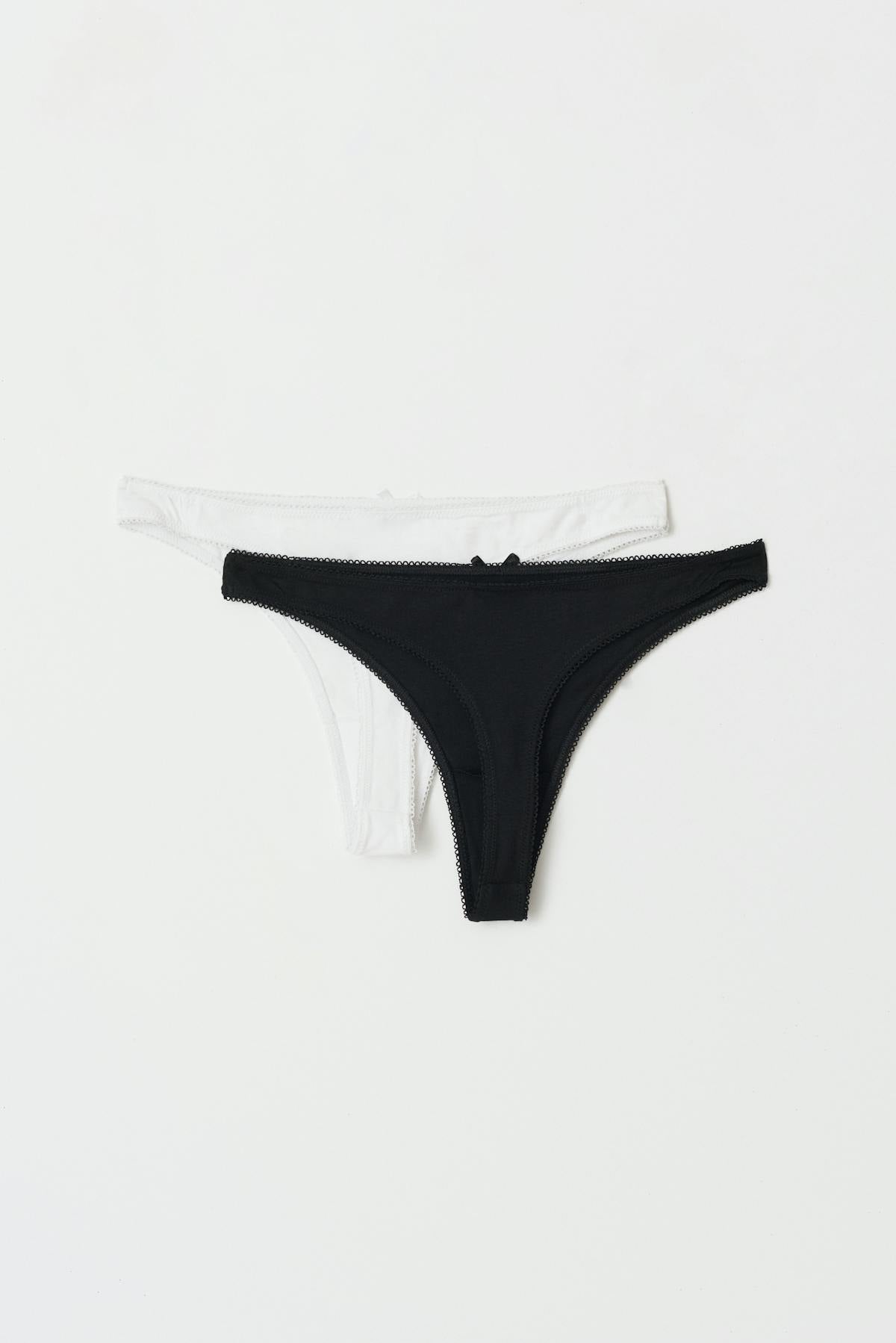 2-pack thong - Pink/grey