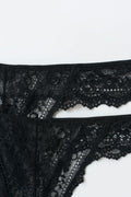 2-pack lace thong - Noir
