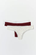 3-pack brazilian - Flower pink