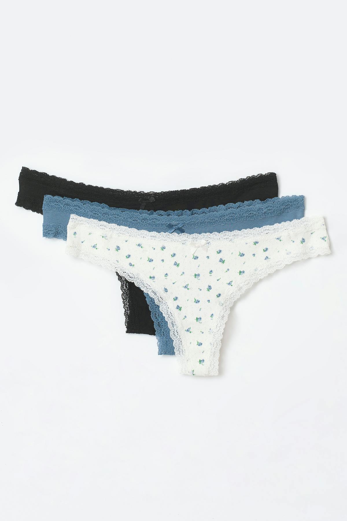 3-pack brazilian - Blue flower