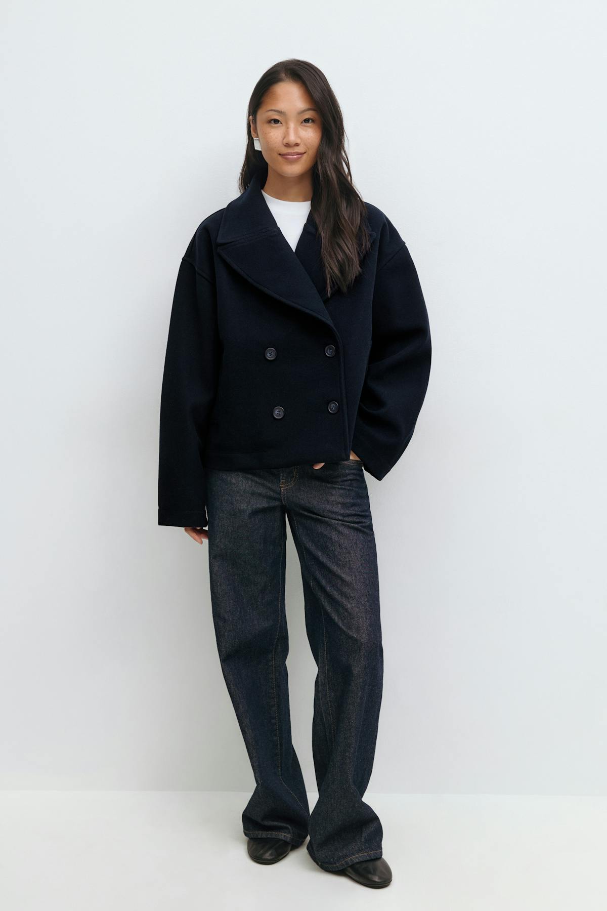 Peacoat felt jacket - Sky captain