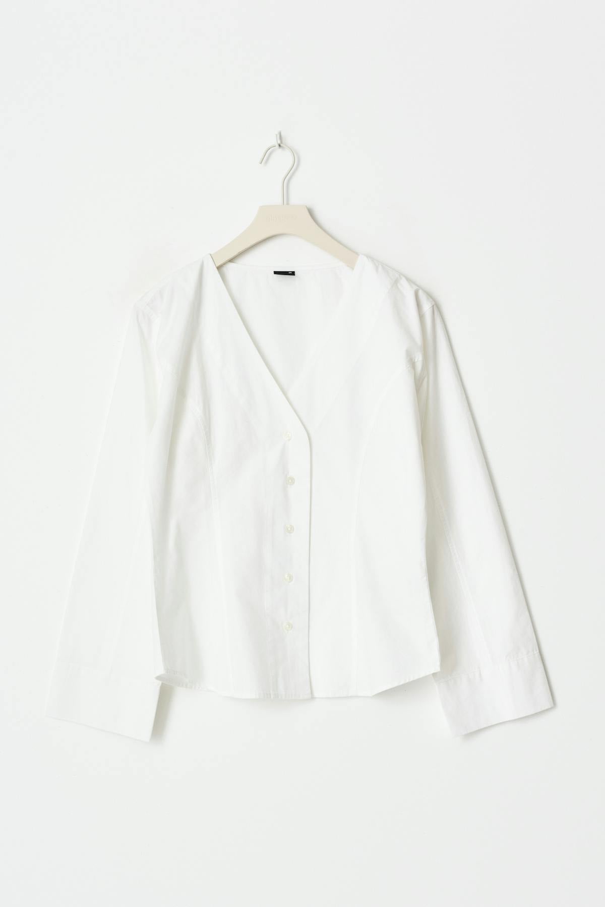 Shaped blouse - Blanc