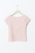 Y boatneck top - Ballet slipper