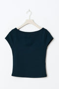 Y boatneck top - Navy blazer