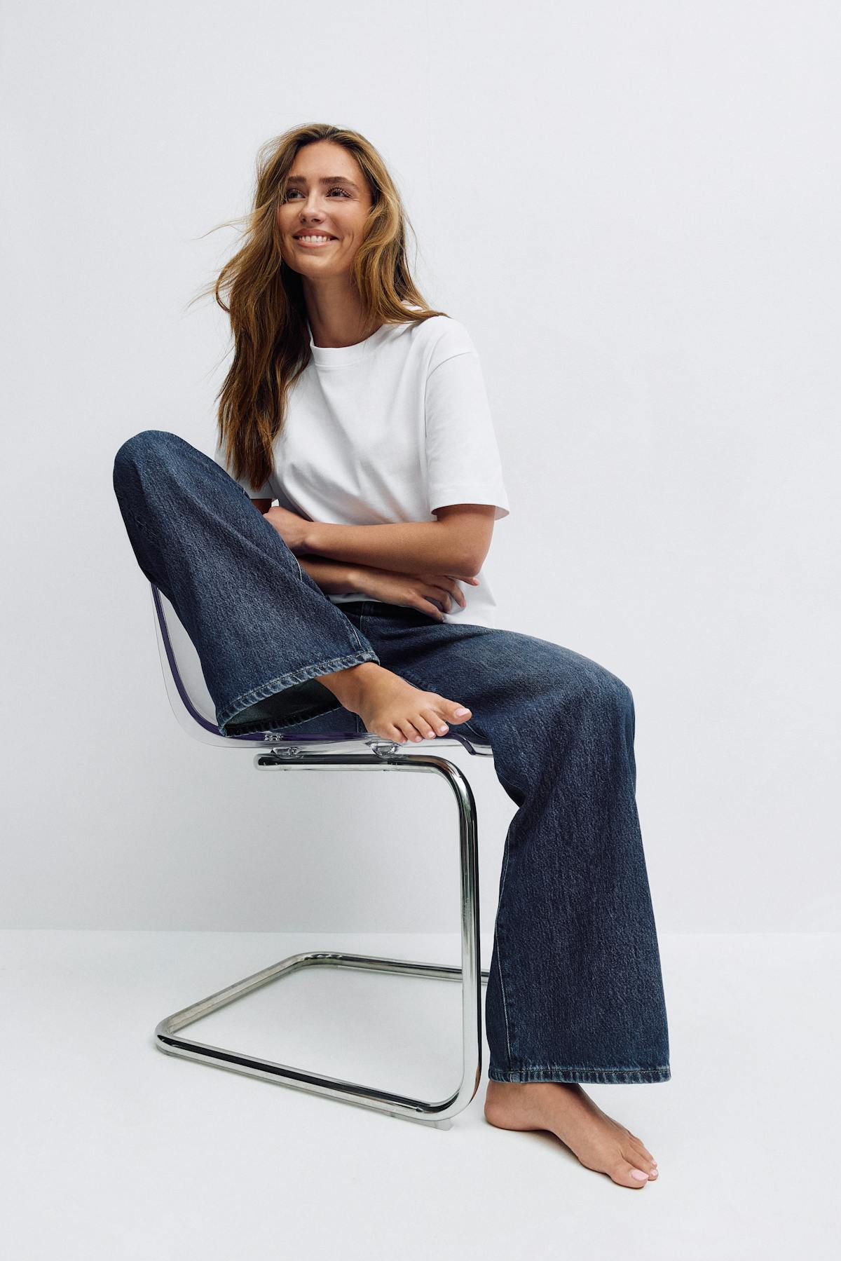 Low wide jeans - Rinse