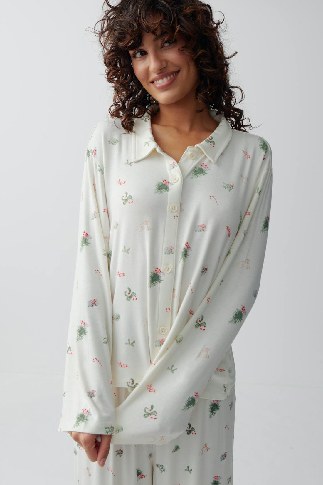 Soft pyjamas shirt - Christmas aop