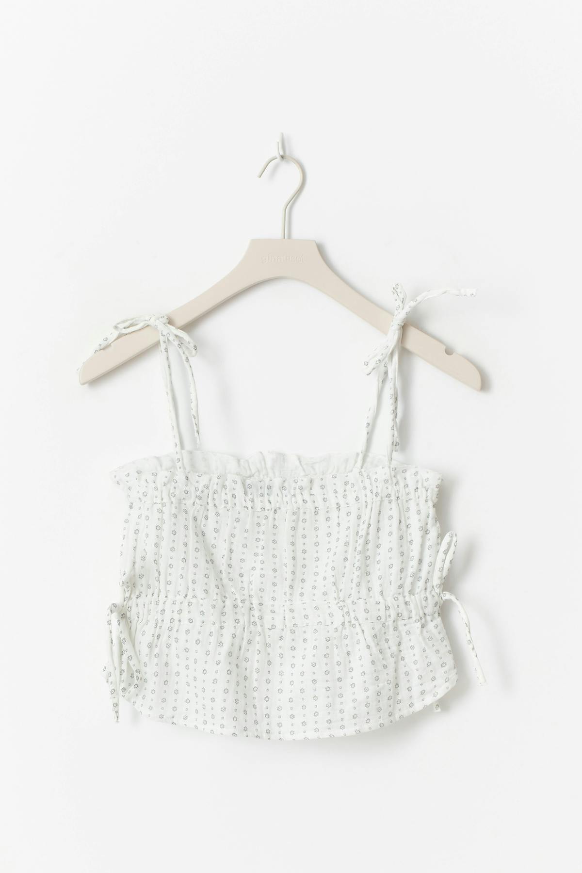 Gauze homewear top - White/grey