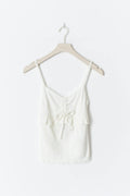 Pointelle loungwear singlet - Creme