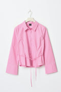 Shaped tie shirt - Pink stripe