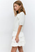 Y frill skirt - Blanc