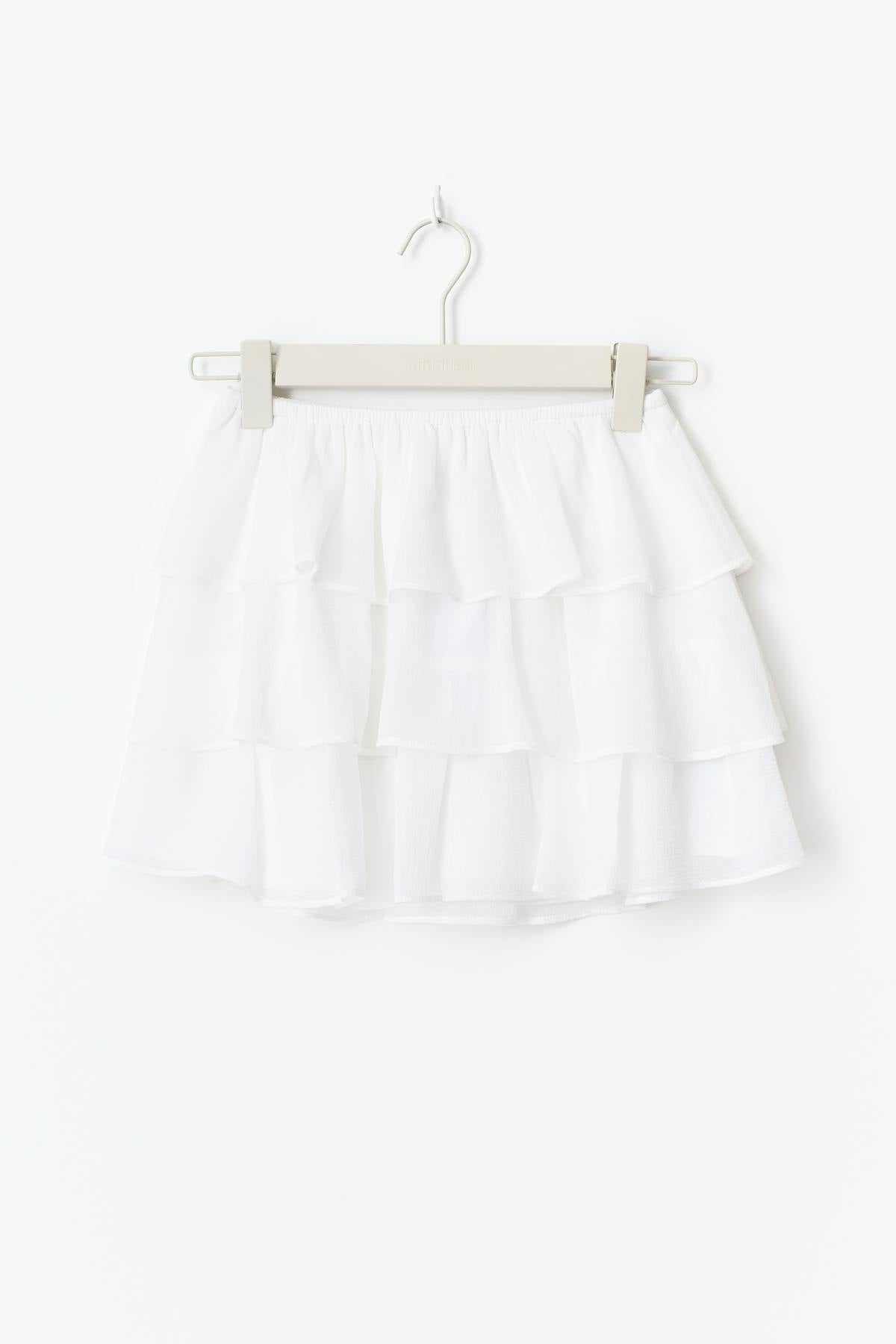 Y frill skirt - Blanc
