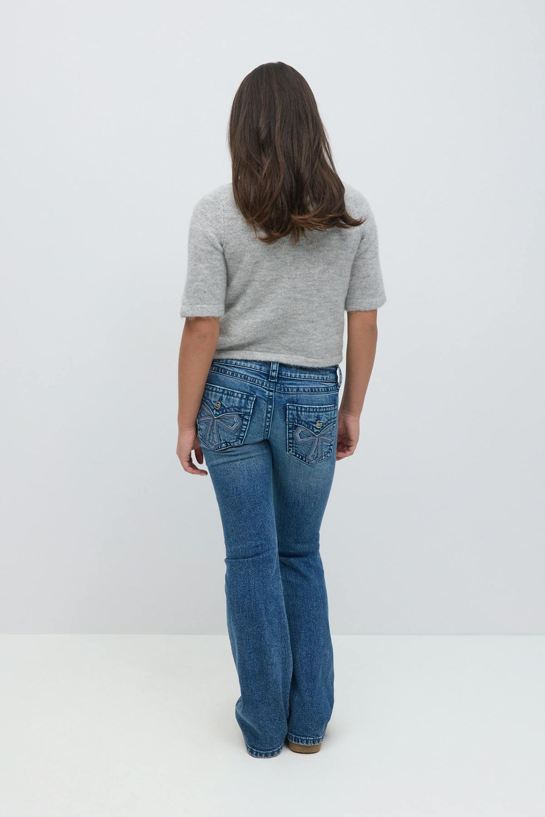 Embroidery tall jeans - Bleu