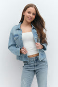 Y denim jacket - Mid blue