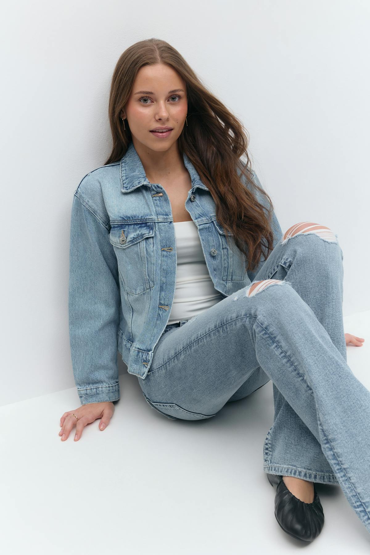 Y denim jacket - Mid blue