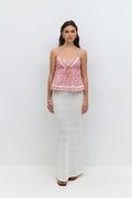 Frill singlet - Paisley/aop