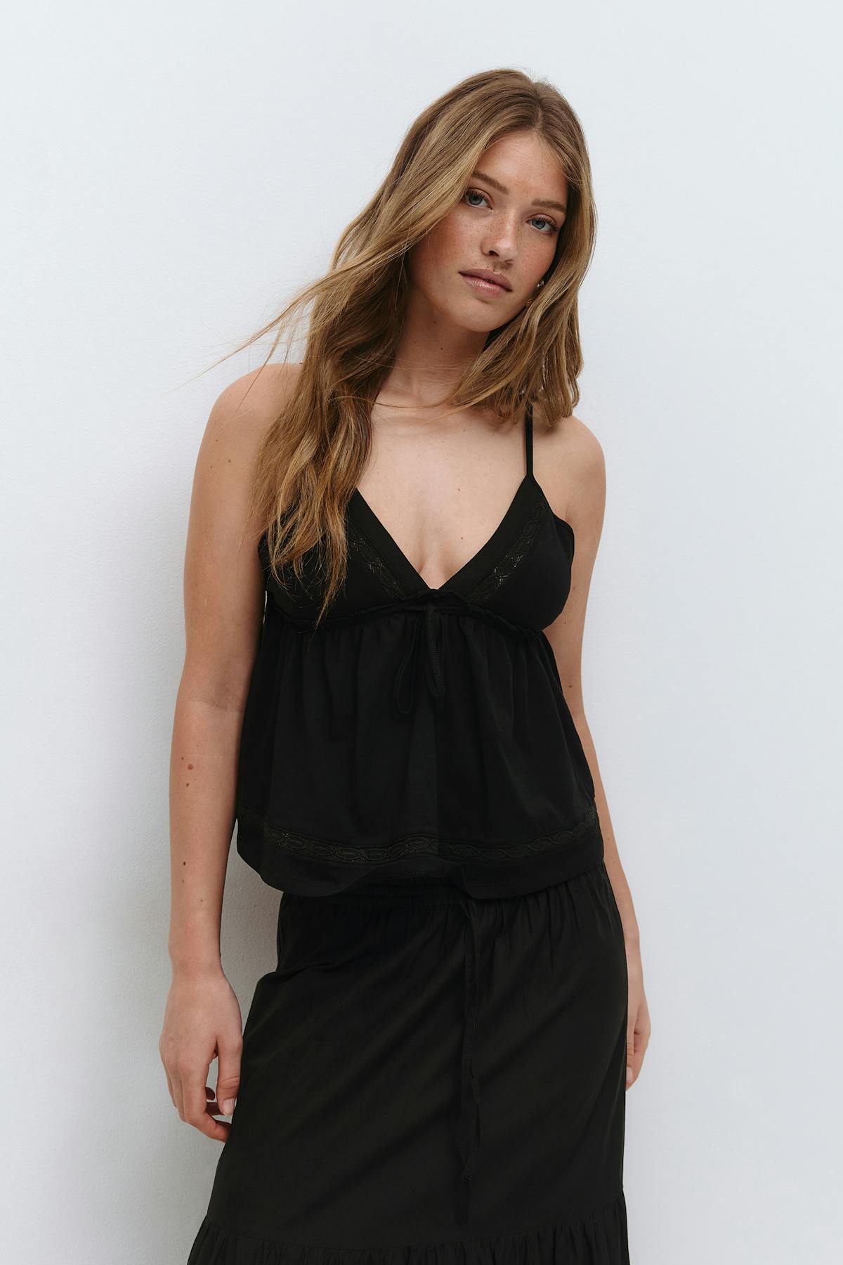 Frill singlet - Paisley/aop