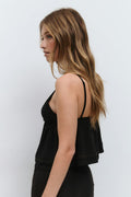 Frill singlet - Paisley/aop