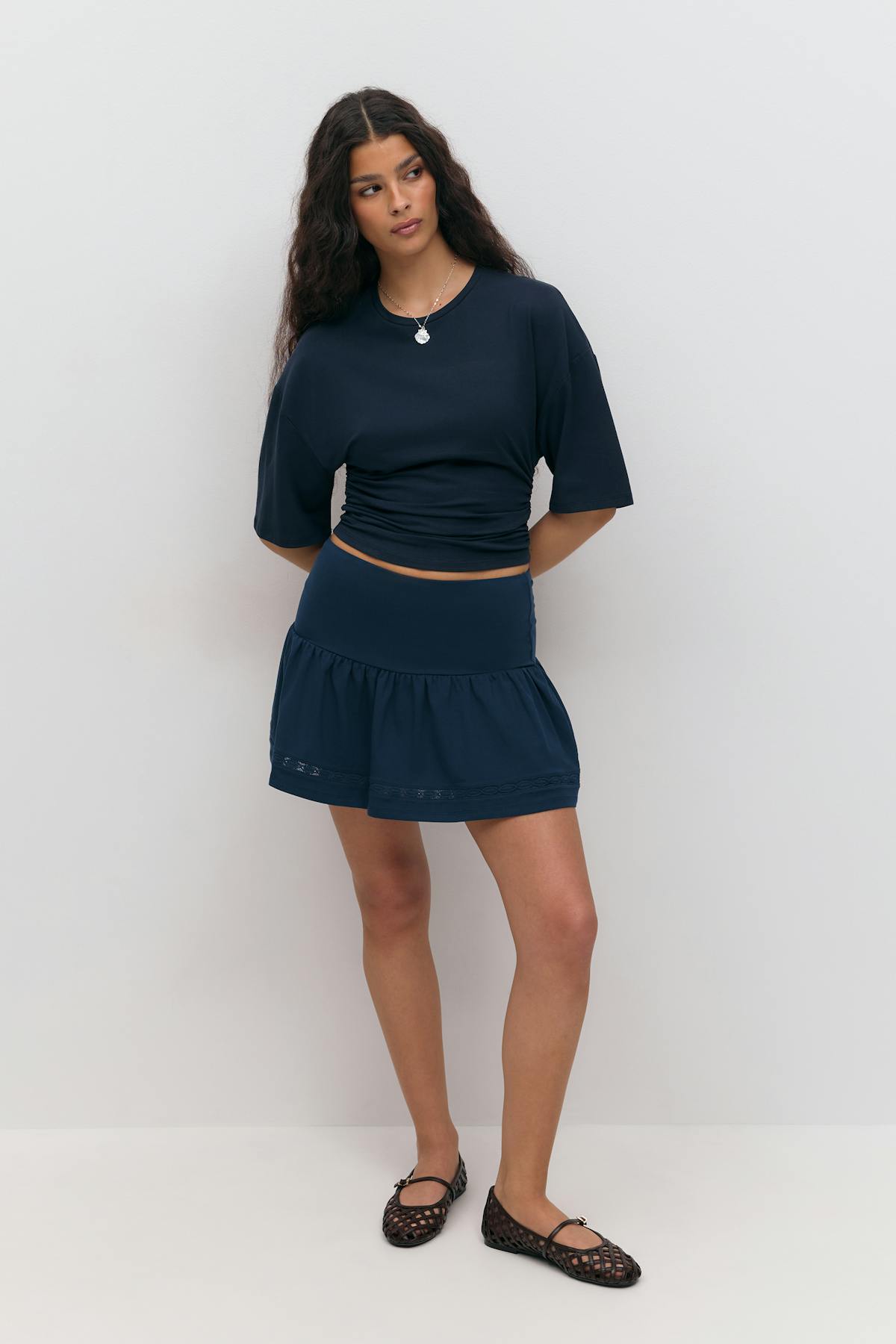 Mini frill skirt - Blanc cassé