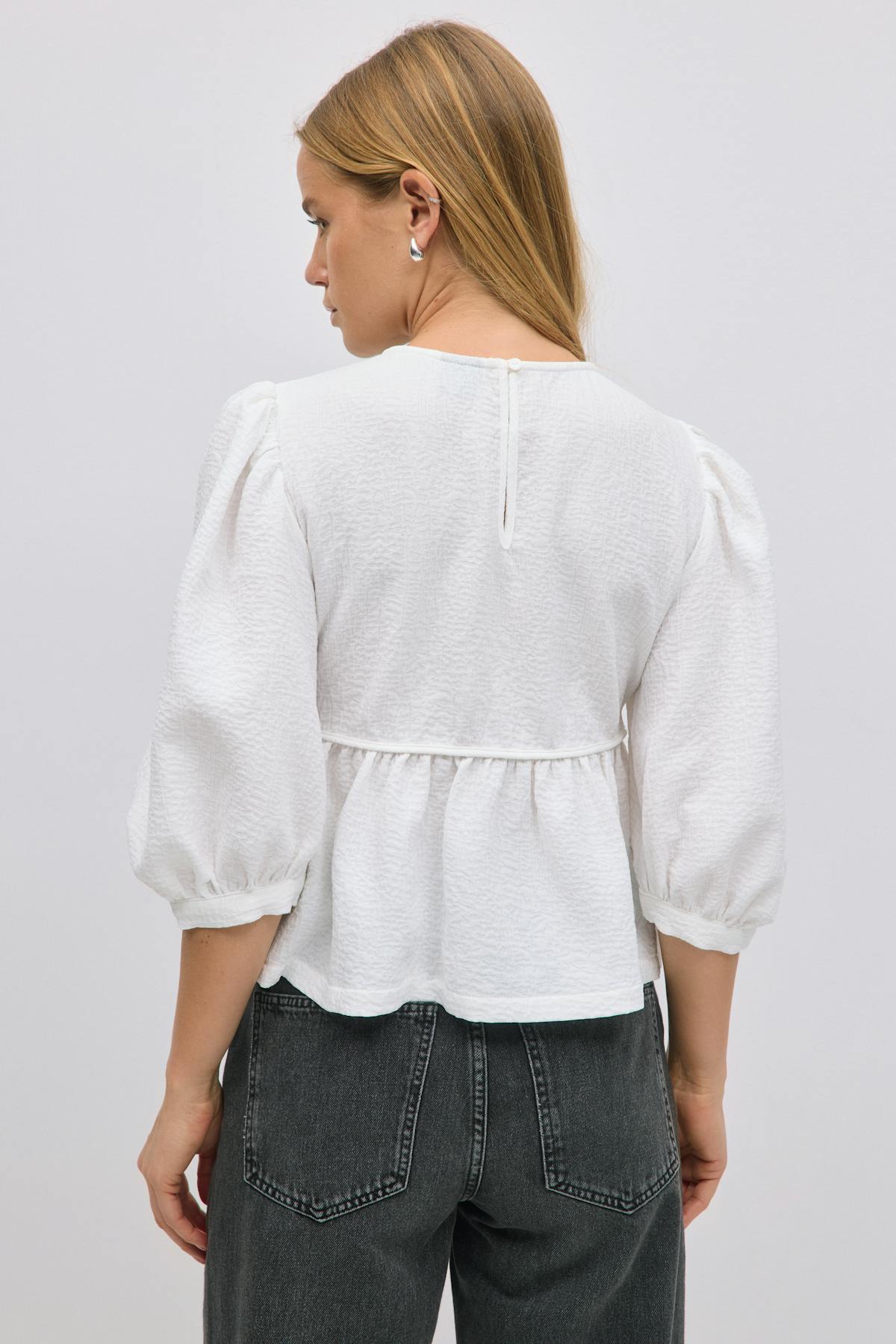 Peplum blouse - Blanc