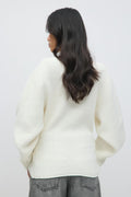 Knitted shaped blazer - Blanc cassé