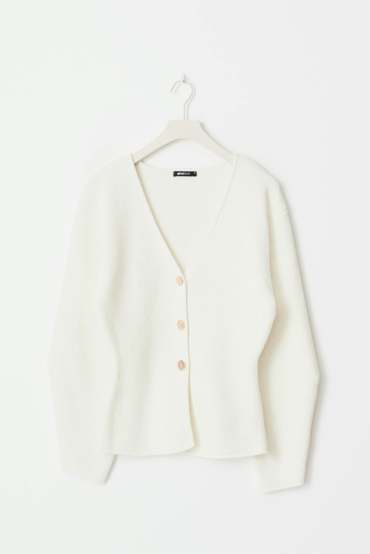 Knitted shaped blazer - Blanc cassé