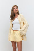 Broderie anglaise shorts - Noir