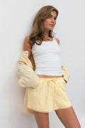Broderie anglaise shorts - Noir