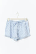 Broderie anglaise shorts - Bleu clair