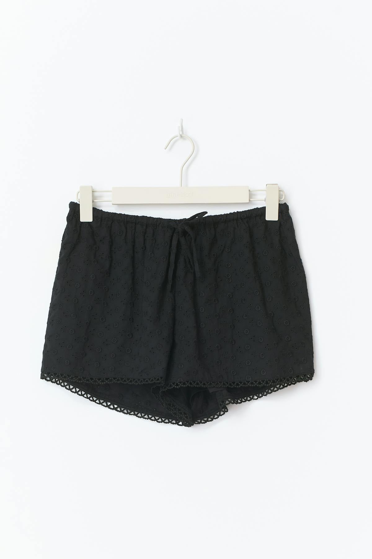 Broderie anglaise shorts - Bleu clair