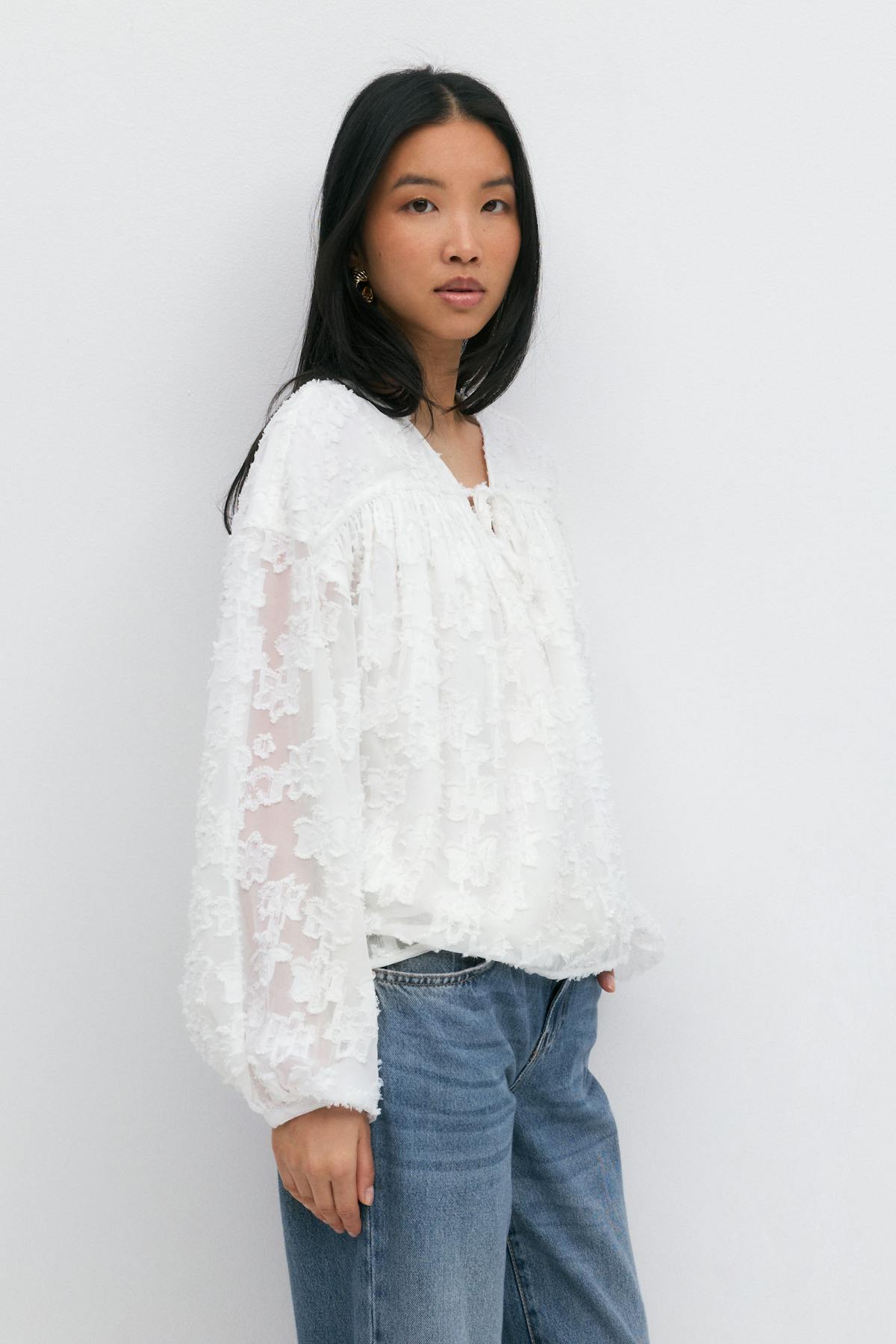 Structured blouse - Blanc cassé