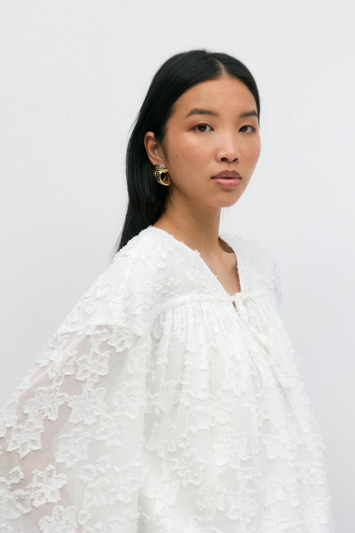 Structured blouse - Blanc cassé