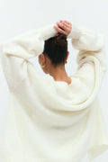 Chunky knitted cardigan - Blanc cassé