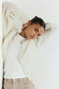 Chunky knitted cardigan - Ballet slipper