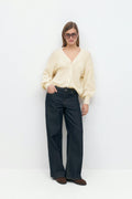 Chunky knitted cardigan - Blanc cassé
