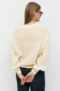 Chunky knitted cardigan - Blanc cassé
