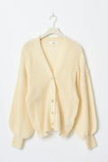 Chunky knitted cardigan - Blanc cassé