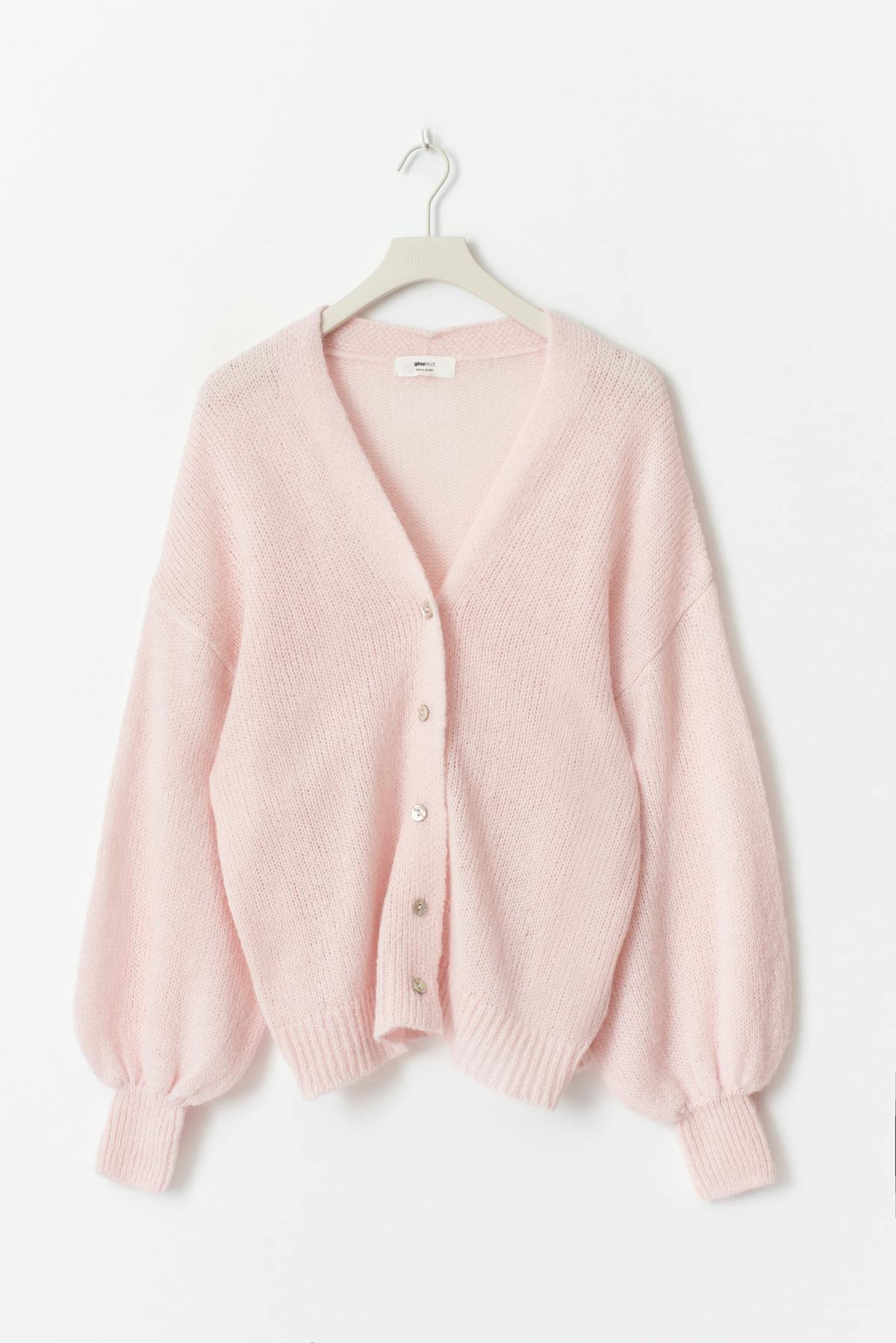 Chunky knitted cardigan - Ballet slipper