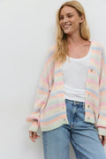 Chunky knitted cardigan - Vanilla yellow