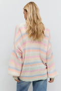 Chunky knitted cardigan - Vanilla yellow