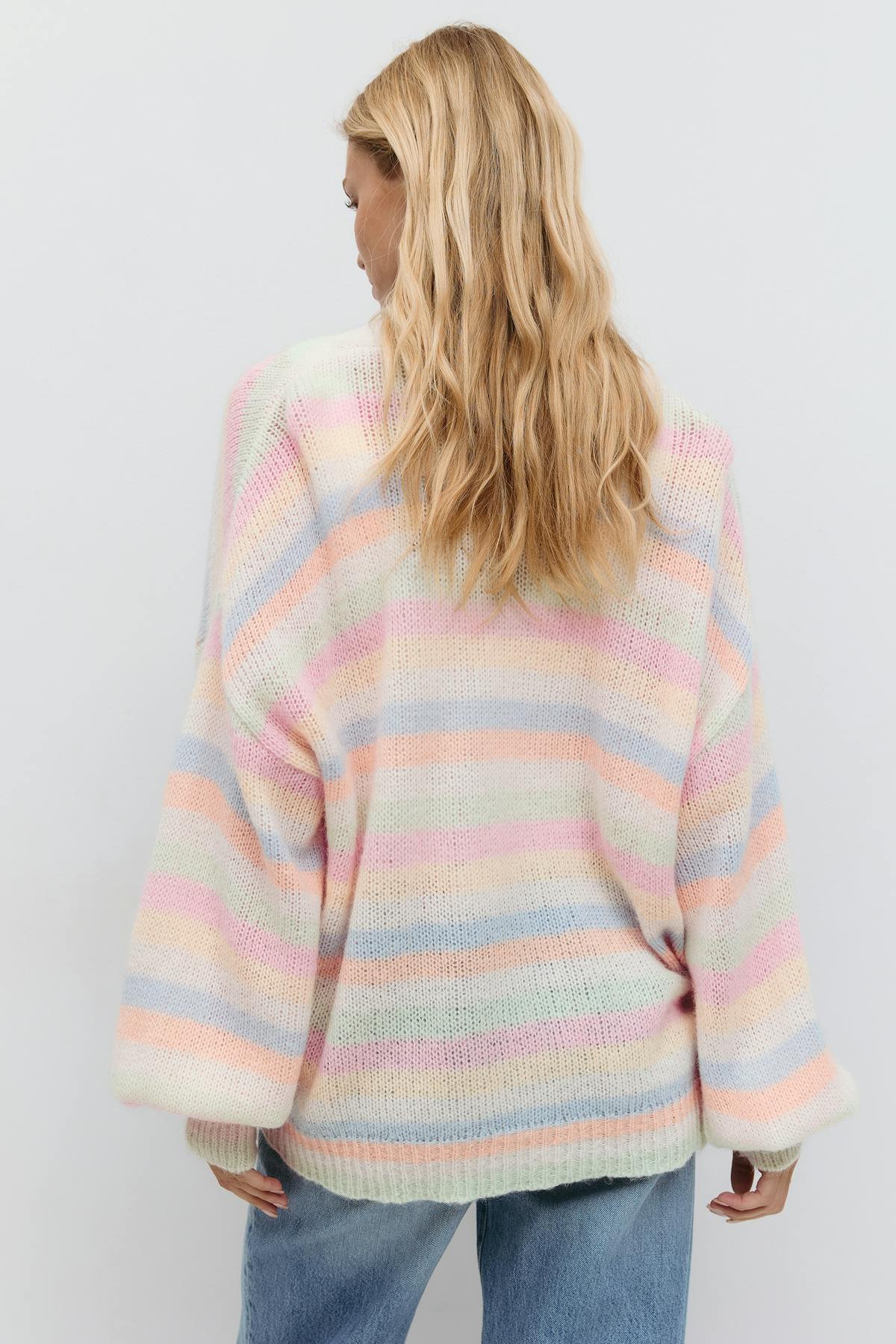 Chunky knitted cardigan - Vanilla yellow