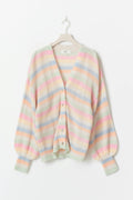 Chunky knitted cardigan - Multi stripe