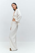 Textured trousers - Gardenia