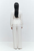 Textured trousers - Gardenia